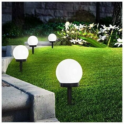 Outdoor Solar Ground Lights,Outdoor Waterproof Light 8 Pack IP44 Globe Stake Light For Outdoor Villa Lawn Garden