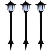 Outdoor Solar Lamps 3 pcs LED Black