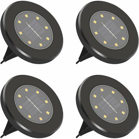 Outdoor Solar Light, 8 LED 4 Pack Outdoor Solar Lighting Waterproof IP65 Lawn Decorative Light, Solar Spot Motion Sensor for Garden, Yard, Outdoor, Aisle, Round House