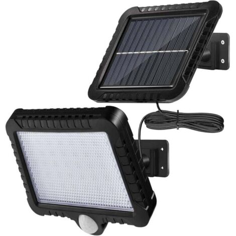 Outdoor Solar Light with Motion Sensor, IP65 Waterproof LED Floodlight with 5m Cable, 120° Beam Angle