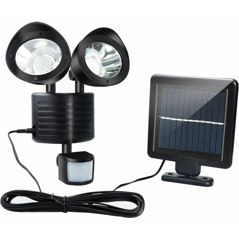 Outdoor Solar Lights, 22 led Security Light, IP65 Waterproof, Motion Sensor Solar Lights with Motion Sensor, Outdoor Double Head Solar Light for