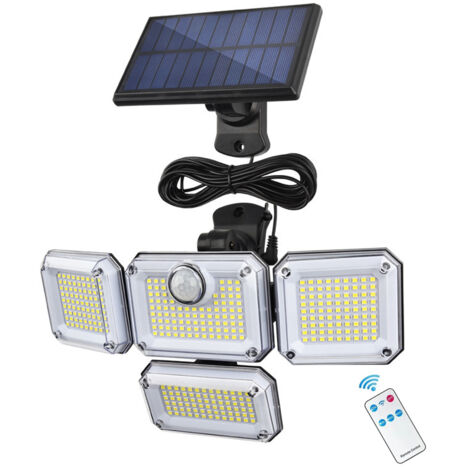 Outdoor solar lights with motion sensor, 333 LEDs, solar-powered security lights, IP65 waterproof, 3 lighting modes