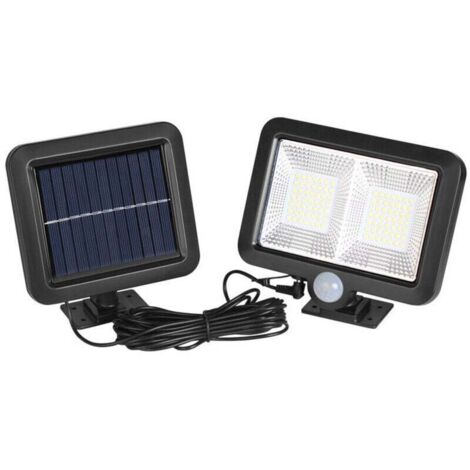 Outdoor Solar Motion Sensor Light, LED Outdoor Solar Spotlight, IP65 Waterproof, 120° Beam Angle, Solar Light with 5M Cable for Shed, Garage, Garden, Balcony, Fonepro