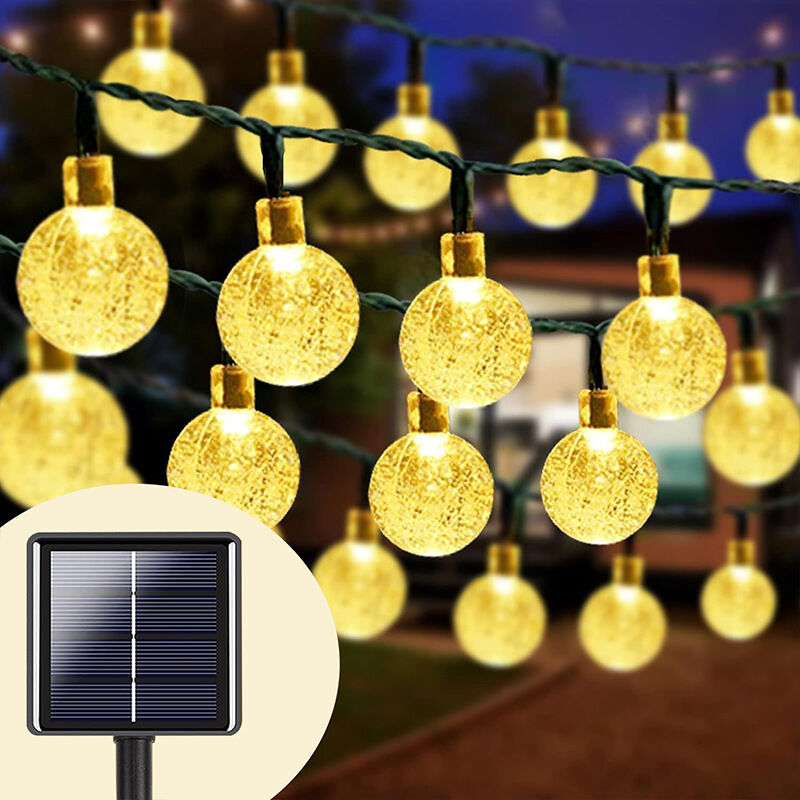 Outdoor Solar string Light, 12M 100light LED Ground string Light, imperméable à l'eau solaire Yard Light pour jardin, pelouse, Gazebo, porche, Cour,