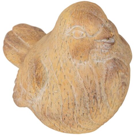 Outdoor-Statuette Vogel Birdy beige H13,5cm - Atmosphera créateur d'intérieur