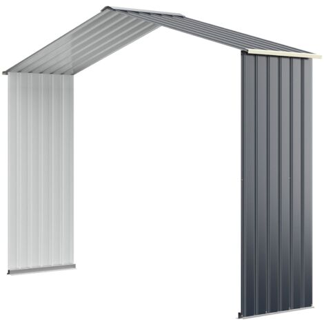 Outdoor Storage Shed Extension Kit for 203 cm Shed Width Increased Storage Space