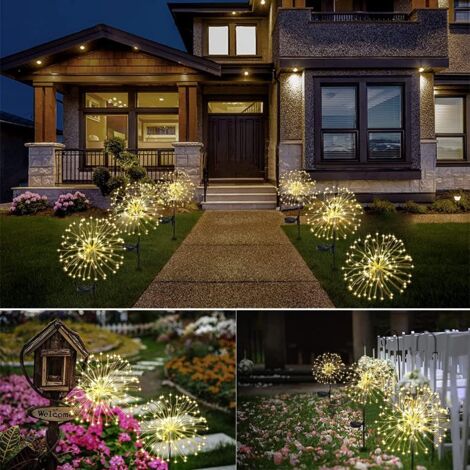Outdoor String Lights Solar Garden Light Waterproof Decorative Solar Lights Landscape Outdoor Lamp for Garden, Patio, Yard, Pathway, Christmas Decoration (warm white)