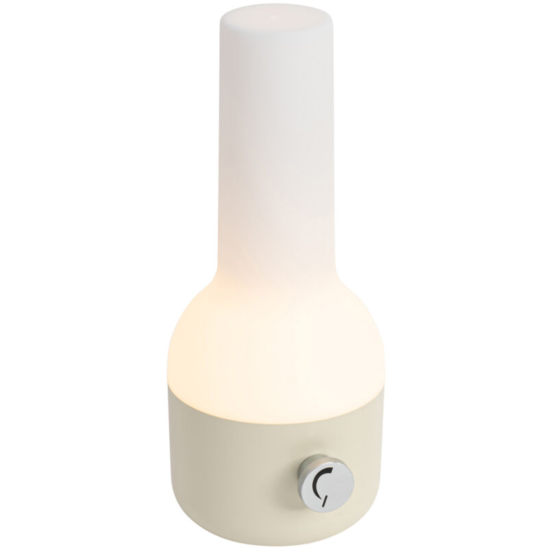 Image of Outdoor Table Lamp Beige with White&hellip;