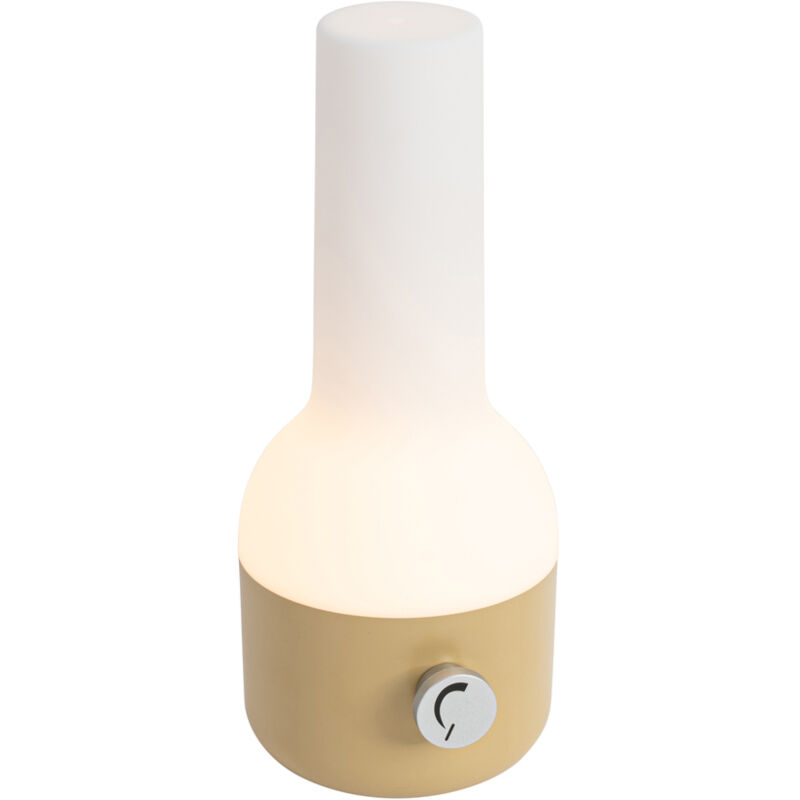 Image of Outdoor Table Lamp Gold with White&hellip;