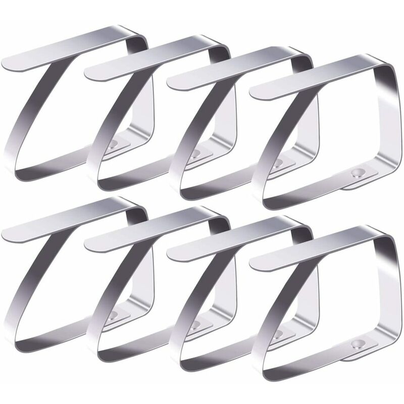 Outdoor Tablecloth Clip, Large Table Cover Clip, Flexible Stainless Steel Picnic Tablecloth Clip Holder (10pcs) - Gdrhvfd