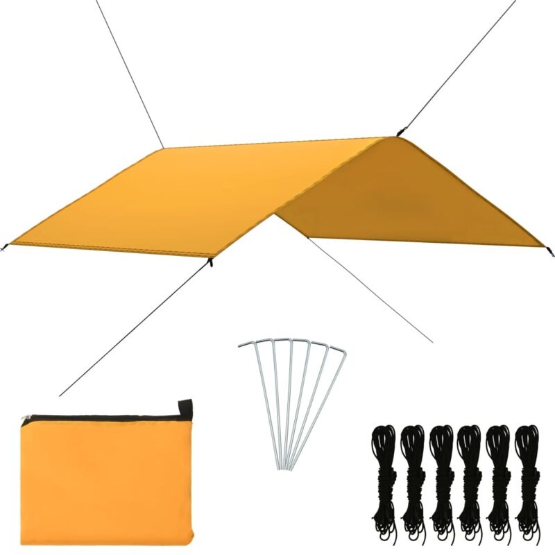 Outdoor-tarp 4x4 M Gelb Vidaxl