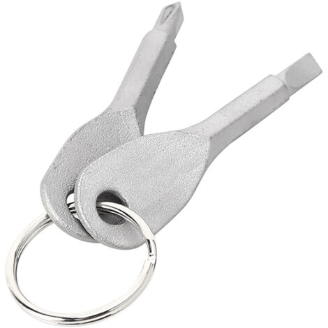 Outdoor-Taschenschraubendreher-Set mit 2 Edelstahlschlüsseln für den täglichen Gebrauch und Schlüsselanhänger