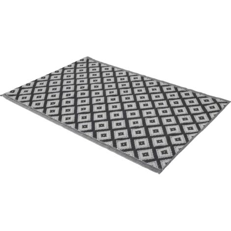 Outdoor-Teppich 180x120cm Terrasse Balkon Garten Camping Küche Teppich - anthrazit