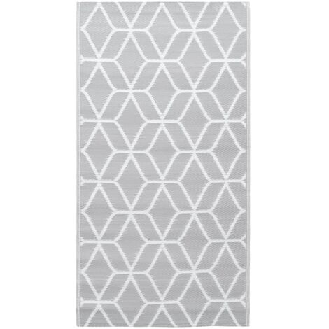 Outdoor-Teppich ARAKIL Grau 120x180 cm PP vidaXL