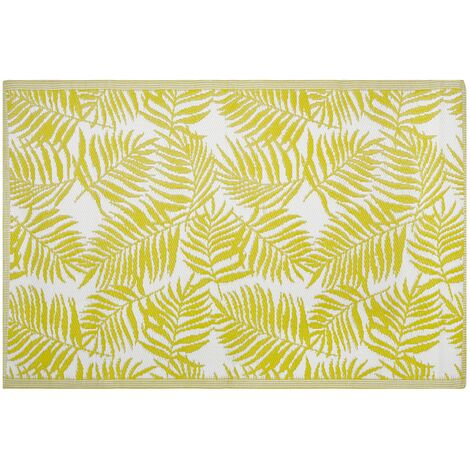 Outdoor Teppich gelb 120x180 cm Bodenschutzmatte Kunststoffmatte Kota - Gelb