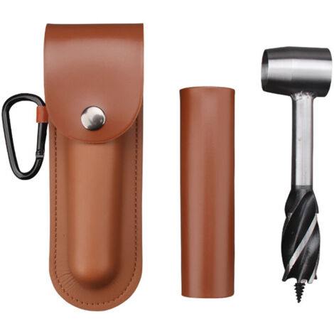 Outdoor-Überlebenswerkzeug, Birkenholzbohrer, Bohrerhalter, Handbohrer-Set