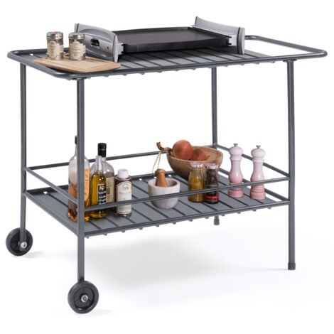 Outdoor-Wagen aus Metall Plancha-Wagen 100 CM Anthrazitgrau