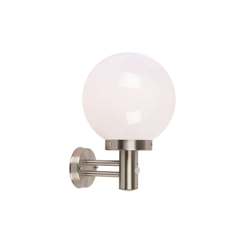 Outdoor Wall Light Stainless Steel IP44 with Motion Sensor - Sfera