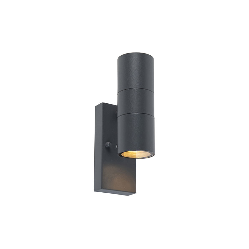 Outdoor Wall Lamp with Twilight Switch Anthracite IP44 - Duo
