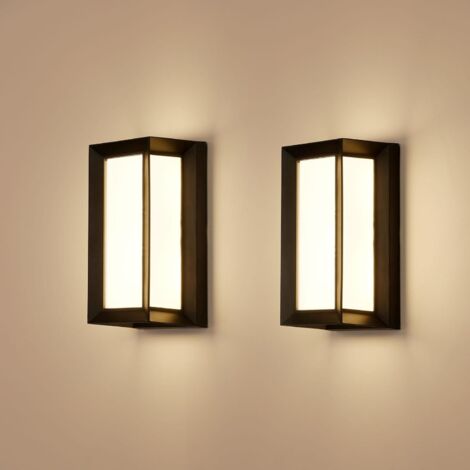 Outdoor wall light, 18W IP65, 2025LM LED, suitable for balcony, terrace, corridor, garden, hallway, warm light 3000k