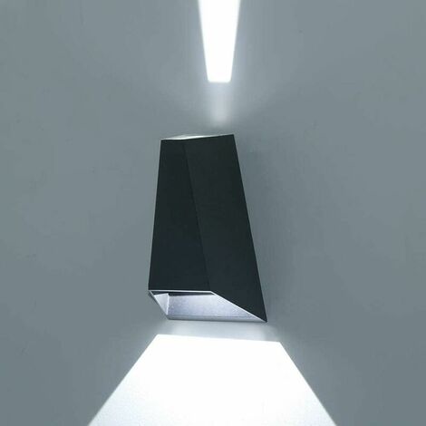 Outdoor Wall Light Aluminum Up/Down Indoor Outdoor Lighting, IP54 Waterproof 6W Outdoor Lamp for Garden, Hallway, Yard, Patio, Stairs, Balcony, Deck, Garage