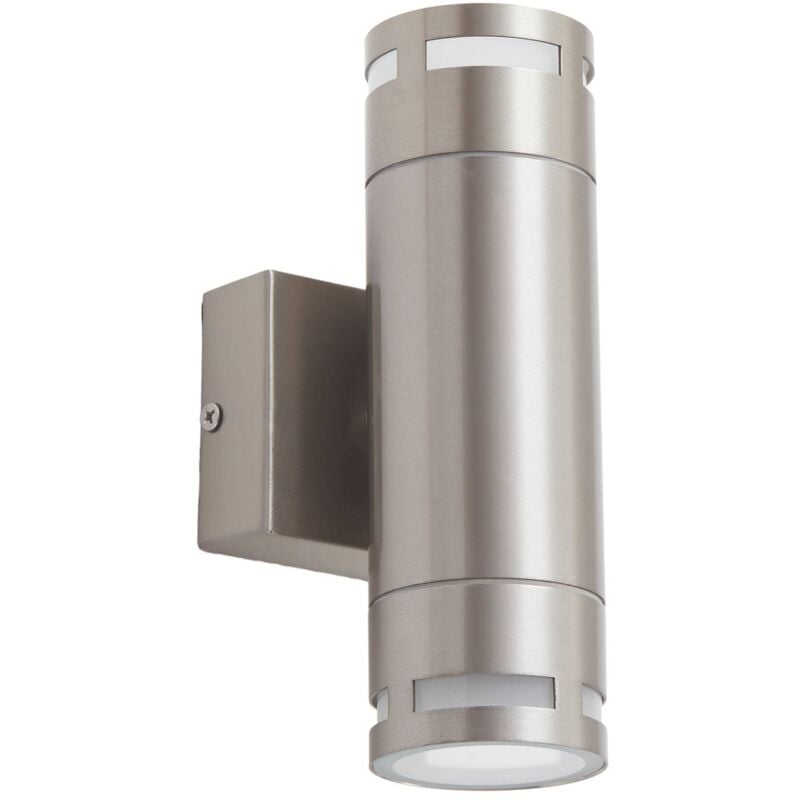 Lindby - Outdoor Wall Light Azemina (modern) in Silver made of Stainless Steel (2 light sources, GU10) from stainless steel