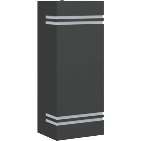 Outdoor Wall Light Black Stainless Steel vidaXL
