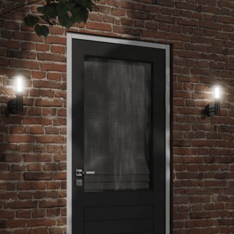 Outdoor Wall Light Black Stainless Steel vidaXL