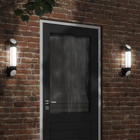 Outdoor Wall Light Black Stainless Steel vidaXL