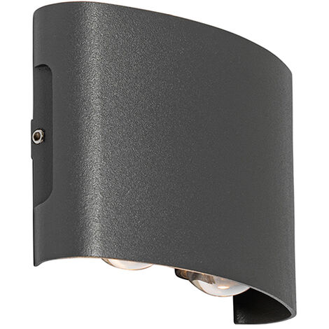 Outdoor Wall Light Dark Grey Incl. LED 4-Light IP54 - Silly