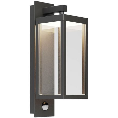 Outdoor Wall Light Ferdinandwith motion detector (modern) in Silver made of Aluminium (1 light source,) from Lucande