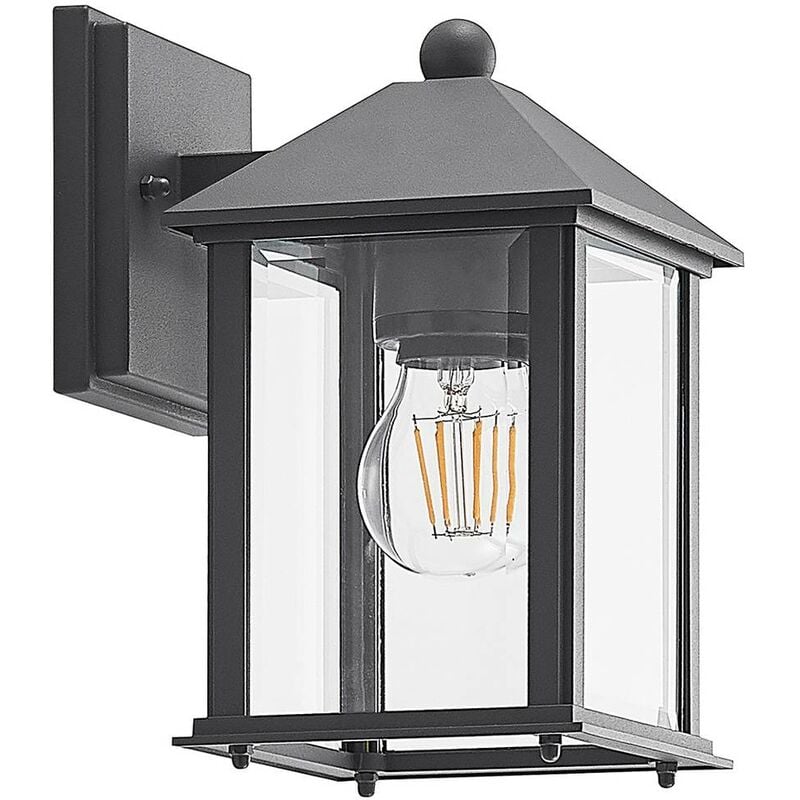 Lindby - Outdoor Wall Light Giavanna dimmable (modern) in Silver made of Aluminium (1 light source, E27) from dark grey (ral 7016)