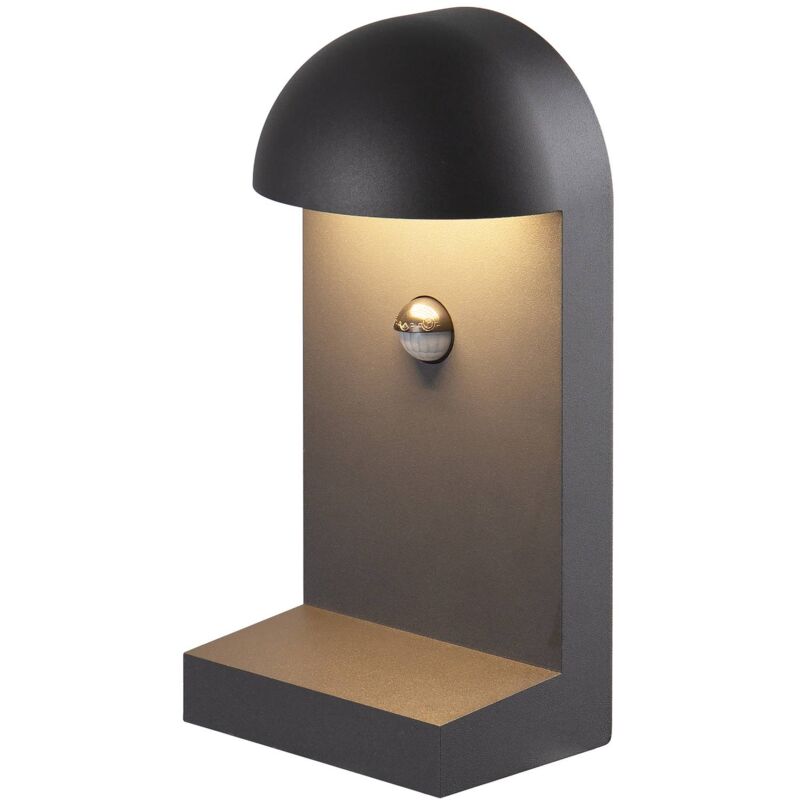 Lucande - Outdoor Wall Light Jasmia dimmablewith motion detector (modern) in Black made of Aluminium (1 light source, G9) from dark grey