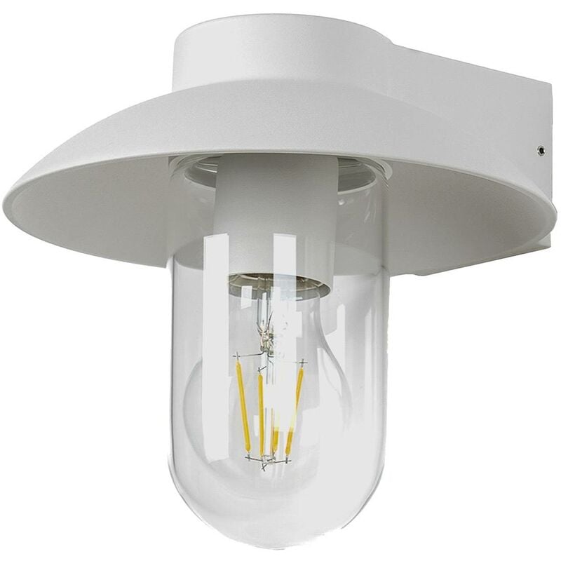 Outdoor Wall Light Marvetta dimmable (modern) in White made of Aluminium (1 light source, E27) from Lucande - white