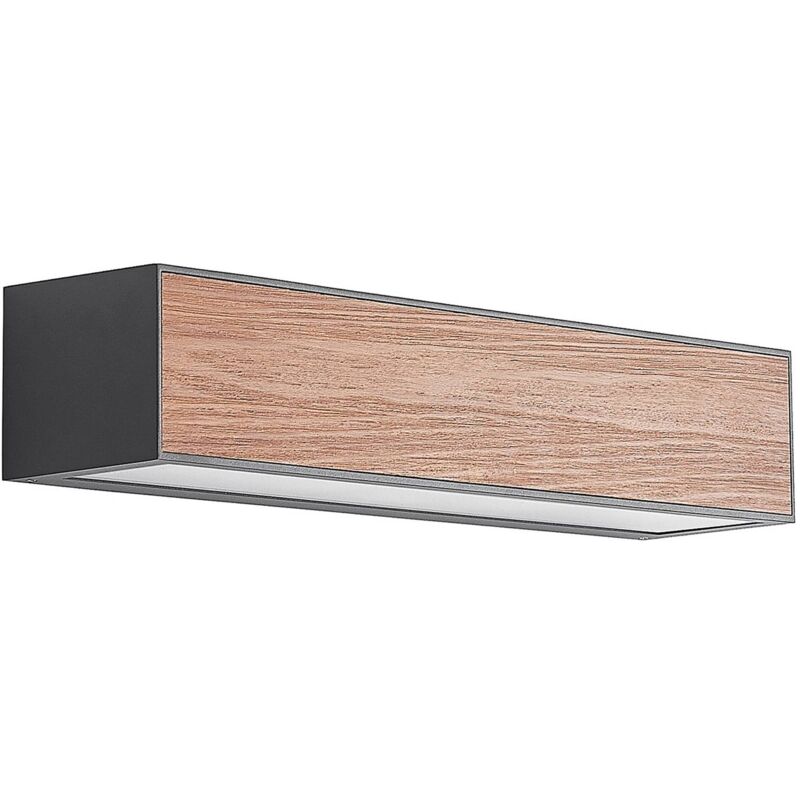 Arcchio - Outdoor Wall Light Miraz (modern) in Brown made of Aluminium (2 light sources, E27) from dark wood, transparent