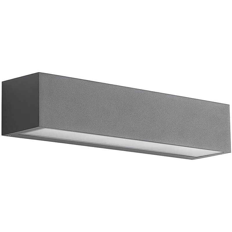Arcchio - Outdoor Wall Light Miraz (modern) in Silver made of Aluminium (2 light sources, E27) from dark grey, transparent