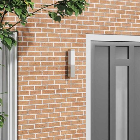 Outdoor Wall Light Silver 10.5 x 6 x 35 cm Stainless steel vidaXL