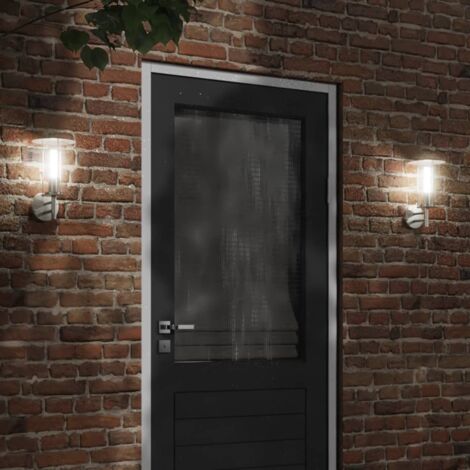 Outdoor Wall Light Silver Stainless Steel vidaXL
