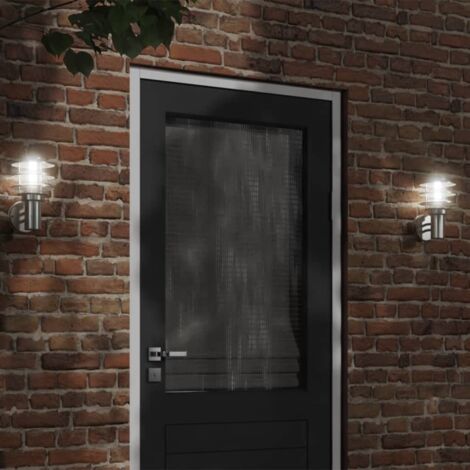 Outdoor Wall Light Silver Stainless Steel vidaXL