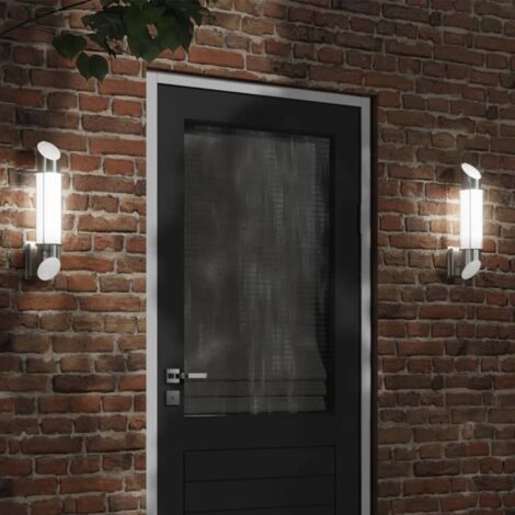 Outdoor Wall Light Silver Stainless Steel vidaXL