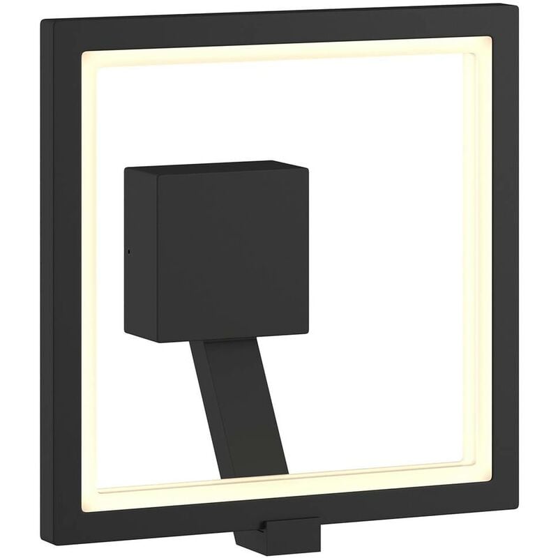 Outdoor Wall Light Square (modern) in Black made of Aluminium (1 light source,) from Lucande