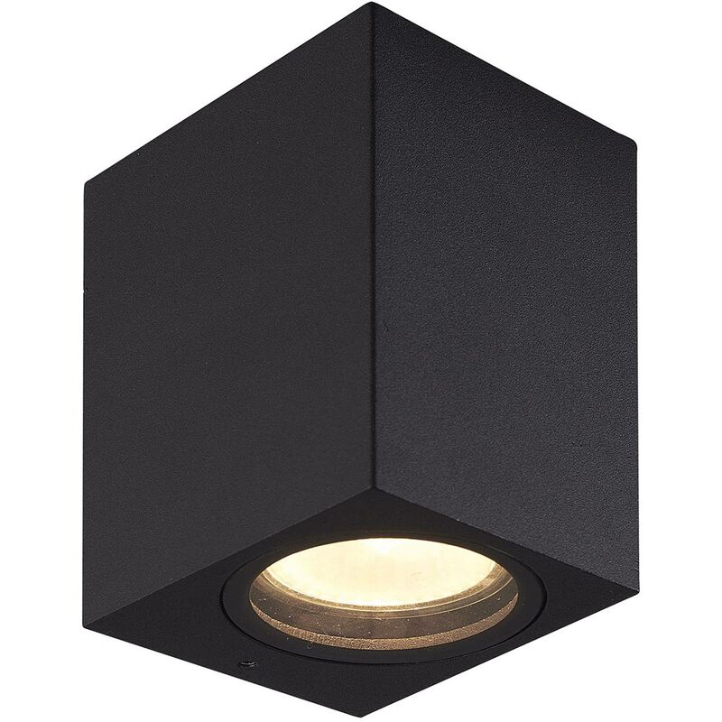 Outdoor Wall Light Tetje dimmable (modern) in Black made of Aluminium (1 light source, GU10) from Prios black