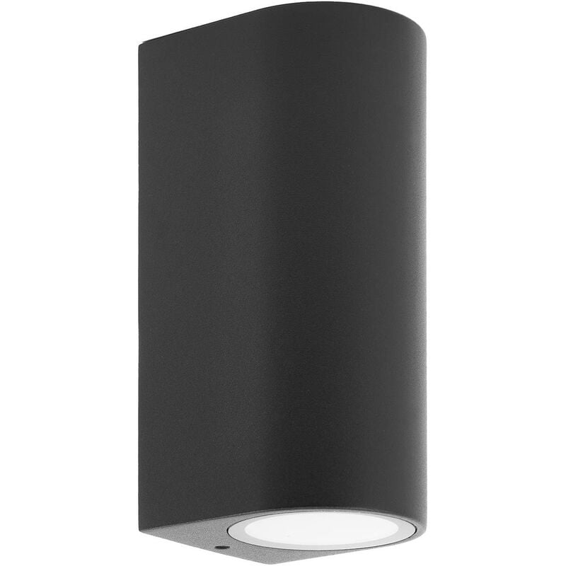 Outdoor Wall Light Tetje dimmable (modern) in Black made of Aluminium (2 light sources, GU10) from Prios black