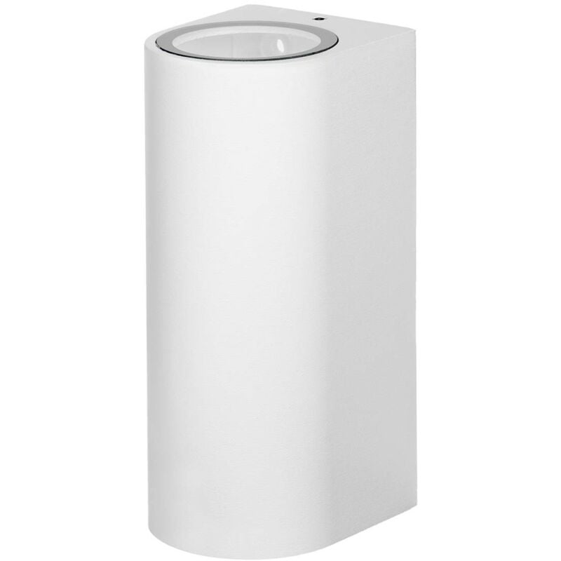 Outdoor Wall Light Tetje dimmable (modern) in White made of Aluminium (2 light sources, GU10) from Prios white