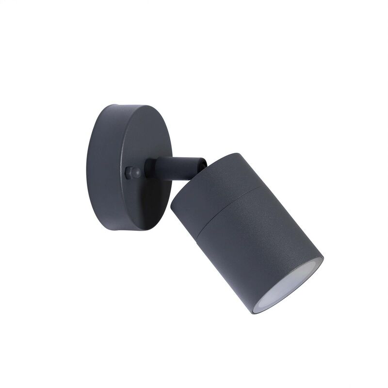 Outdoor Wall Light Tulimar dimmable (modern) in Black made of Aluminium (1 light source, GU10) from Prios dark grey