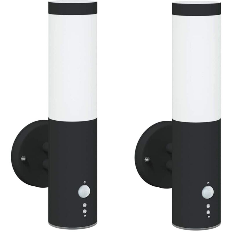 Outdoor Wall Lights 2 pcs Black 15 x 7.5 x 33 cm Vidaxl
