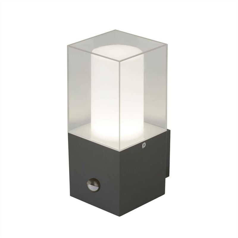 Searchlight Lighting - Searchlight Outdoor - 1 Light Outdoor Sensor Lamp Dark Grey, White IP44, E27