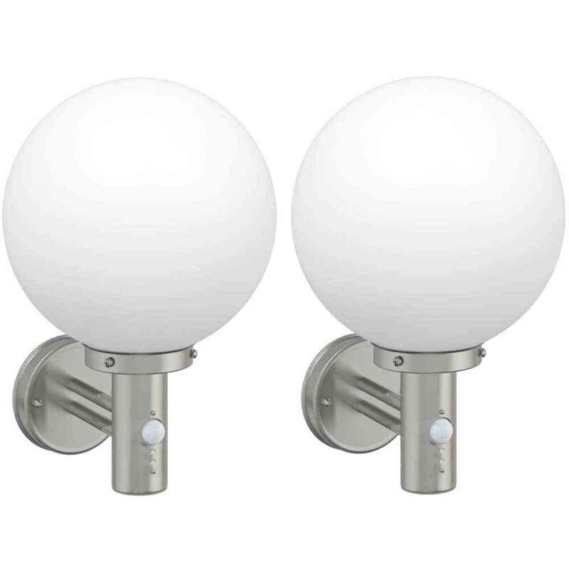 Vidaxl - Outdoor Wall Lights 2 pcs Silver 28 x 25 x 38 cm