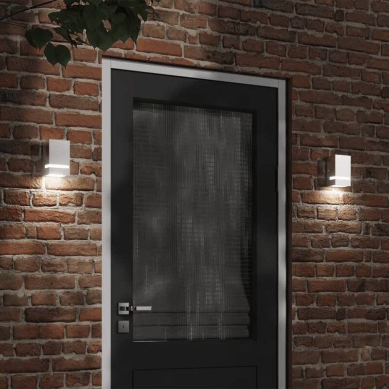 Outdoor Wall Light Silver Stainless Steel Vidaxl
