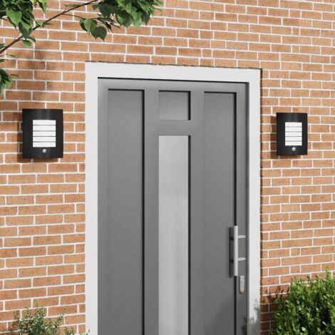 Outdoor Wall Lights 2 pcs Black 23.5 x 10.5 x 26 cm vidaXL